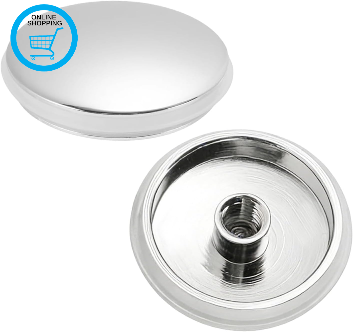 36Mm 2-Pack Sink Push Button Drain Stopper, Click Clack Pop up Waste Cover Plug
