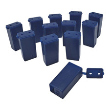 Tupperware Toothbrush Covers Travel Camping  Home Blue Lot of 12 NOS