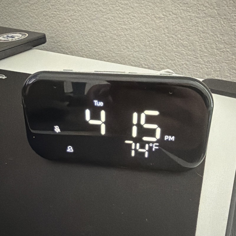 Lot of 4 Lenovo Smart Clock Essential Google Assistant Hemp Grey CD-4N341Y