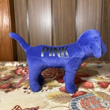 Victorias Secret Pink Plush Dog 8in Love Blue Stuffed Animal Puppy Toy