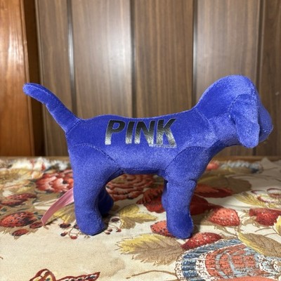 Victorias Secret Pink Plush Dog 8in Love Blue Stuffed Animal Puppy Toy