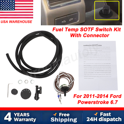 #ad Plugamp;Play Fuel Temp SOTF Switch for 2011 2014 Ford 6.7L Powerstroke w Connector $32.99