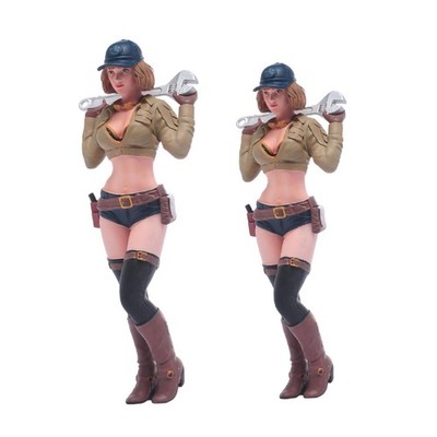 Scale Racing Girl Figur Miniatur Szene Modell für Foto Requisite Geburtstag Geschenk