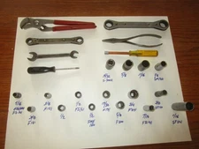 Lot (22) SNAP ON Tools Slip Joint+Duck Bill Pliers, Ratcheting Box End, Sockets