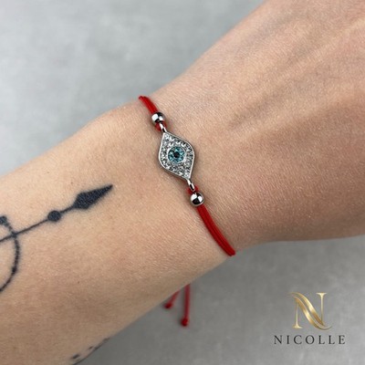 Evil Eye Armband Rot Damen Herren Nazar Schutzarmband Verstellbar Edelstahl Neu