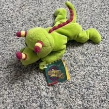 Vintage Scholastic Magic School Bus Side Kicks LIZ THE LIZARD 1997 Plush W/ Tags