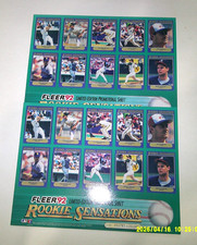 1992 Fleer Baseball Rookie Sensations Limited Edition Promotional Sheets Serial#
