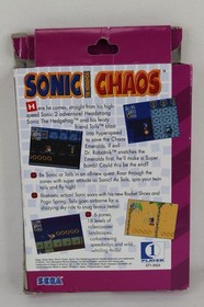 Original Sega Game Gear Sonic the Hedgehog Chaos Video Game & Box ** Untested