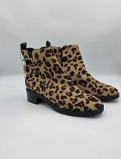 Cole Haan Kimberly Womens 5.5 Ankle Boots Leopard CareerCore OldMoney Corpcore