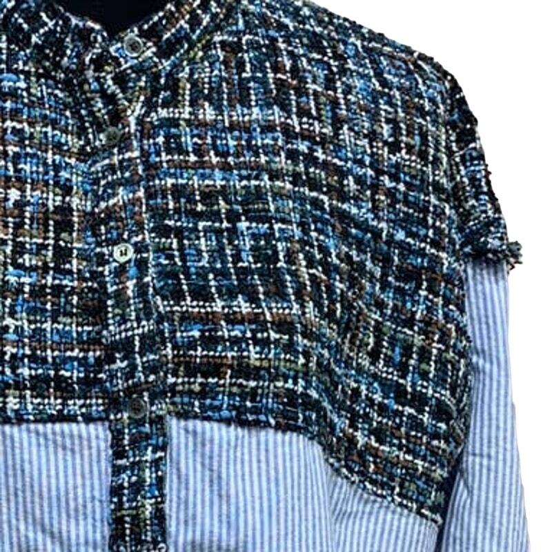 Zara Basic Collection Large Button Down Woven Str… - image 2