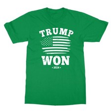 Trump Won 2024 President Elections Distressed US Flag Unisex T-Shirt
