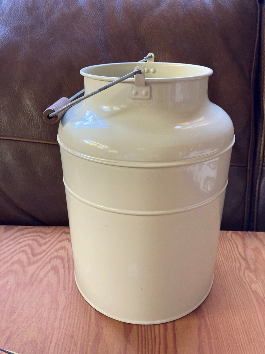 Ikea SOCKER retired discontinued metal milk can vase rustic