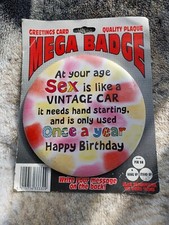 Happy Birthday Funny 6" Mega Badge