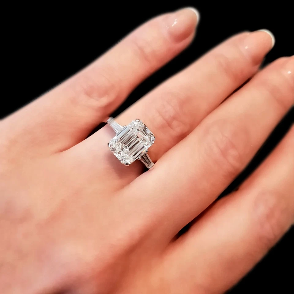 Radiant Cut Wedding Platinum Ring Diamond 3.50 Ct Certified IGI Lab Grown PT950 - Image 4 of 4