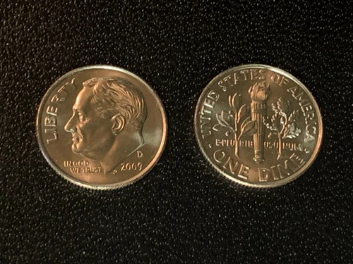 2009-D Denver Mint Roosevelt (Two Dimes) BU from Original Bank Roll