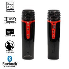 Karaoke Mic  Speaker  Voice Changer w/ Media Support FM,TFcard, AUX, USB 