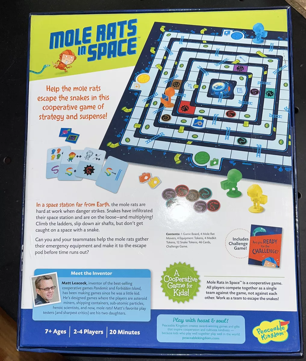 Cooperative Family Game Mole Rats In Space Age 7+ 2-4 Players