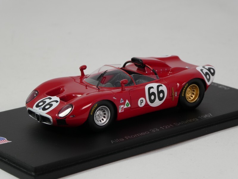 spark製　Alfa Romeo 33 12h Sebring 1967 Spark Alfa Romeo 33 #66 Bussinello Galli - 12H Sebring 1967