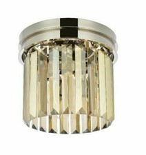 Polished Nickel Flush Mount 3 Light Fixture 1...