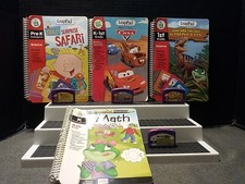 Vtg LeapFrog LeapPad Learning Books Cartridges Lot Of 4 Kindergarten 1st Grade