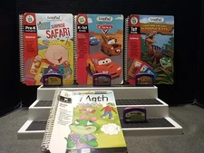 Vtg LeapFrog LeapPad Learning Books & Cartridges Lot Of 4 Kindergarten 1st Grade
