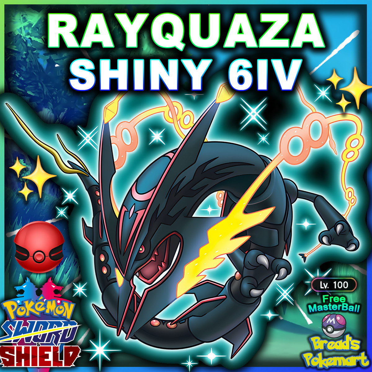 Pokemon shiny mega rayquaza 1