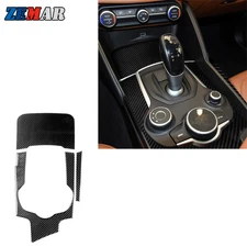 3x Carbon Fiber Gear Shift Decoration Cover Trim For Alfa Romeo Giulia 2017-2019
