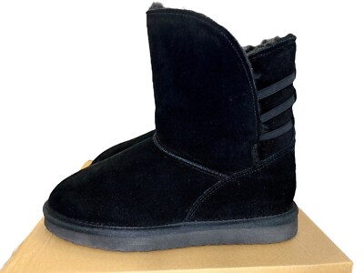 BEARPAW® Kylee Suede NeverWet Women's Size 10 Black Preowned