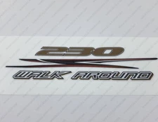 HYDRA SPORTS 230 WALK AROUND LOGO DECALS STICKERS 7.5" x 2" 2pcs.