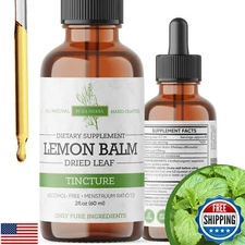 Pura Herba Organic Lemon Balm Liquid Extract – Alcohol-Free, Vegan, Supports 