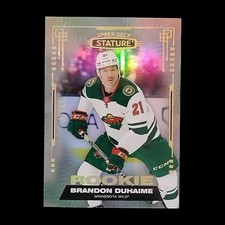 2021-22 Upper Deck Stature Hockey Photo Variation/99 Brandon Duhaime (RC) #167