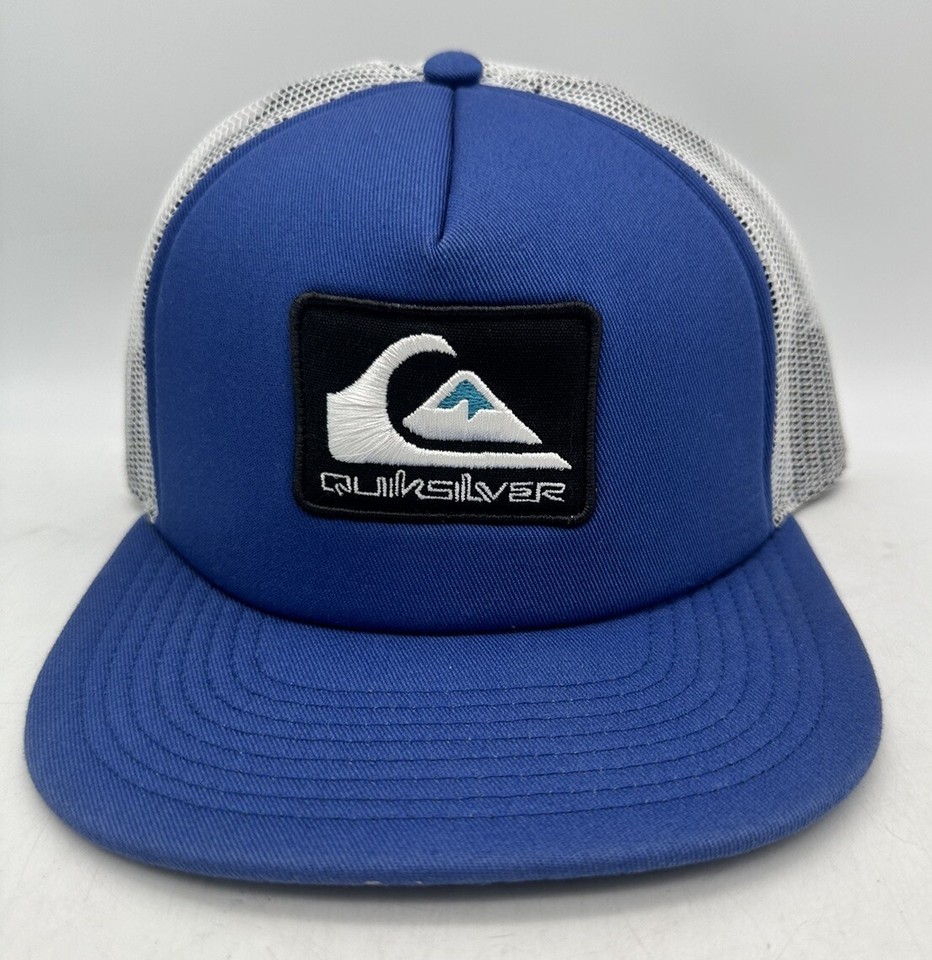 Quiksilver Mens Adjustable Snapback Foam Mesh Trucker Cap Hat Blue
