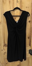 Vintage JUMP Black DRESS Smart Sleeveless Work LBD Size 12 14 Short 90’s Retro