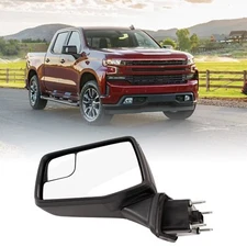 Left Driver Side Mirror Fits 2019-2024 Chevy Silverado 1500 GM1320582(0Pins)