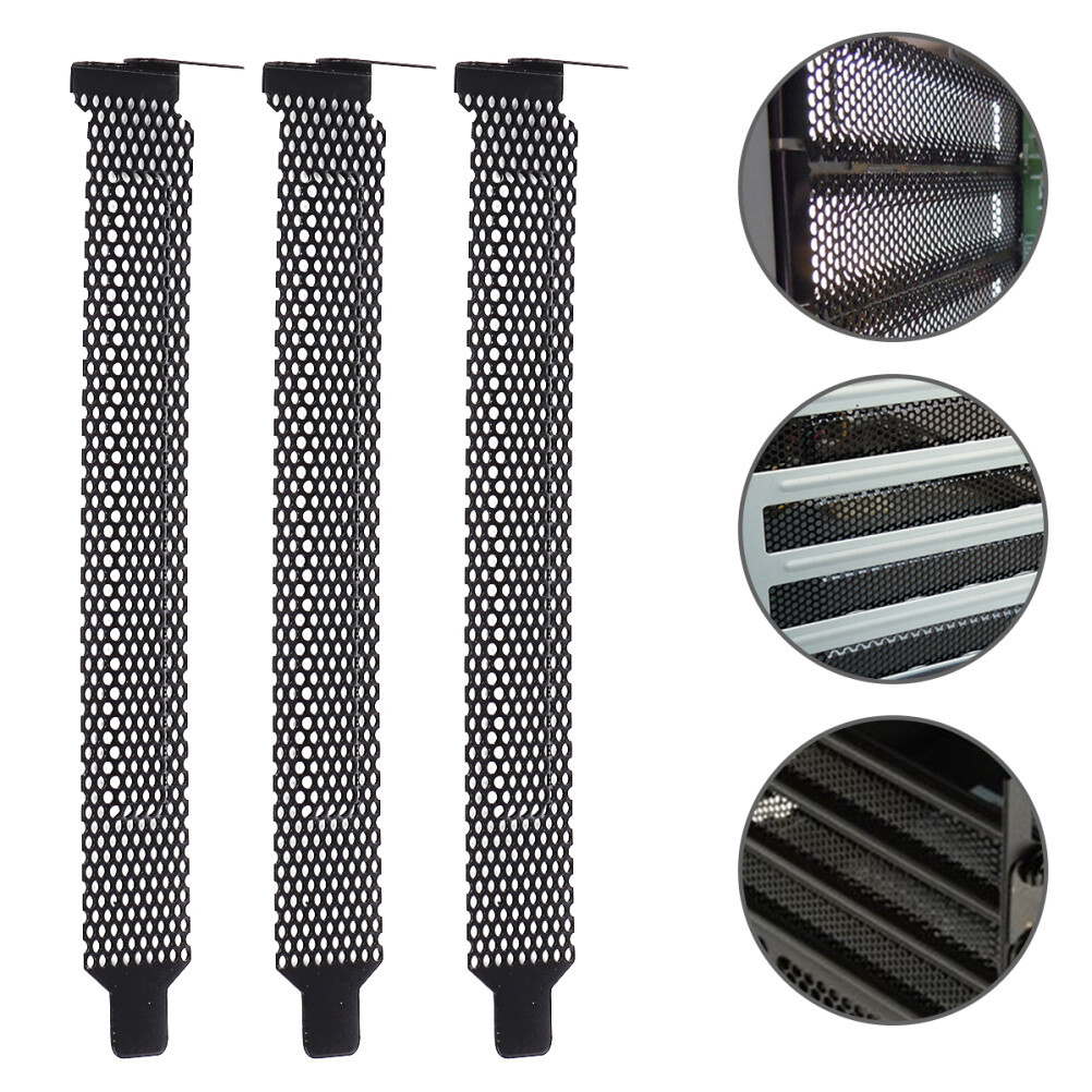 20PC Black PCI Slot Covers - Dust Protection Plates For Computer Cases