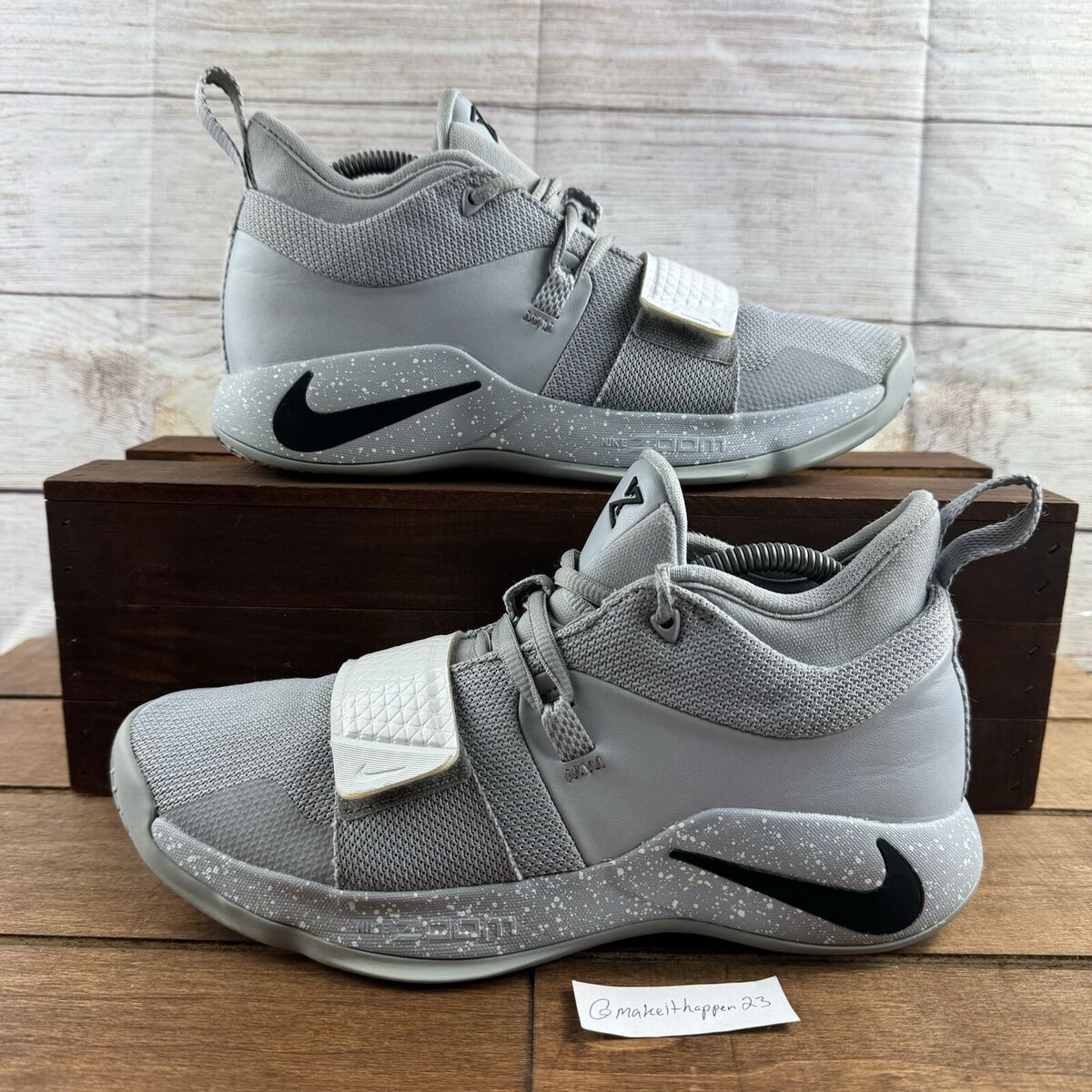Nike PG 2.5 TB Grey White Paul George Basketball BQ8454-002 Nike PG 2.5 TB Grey White Paul George Basketball BQ8454-002