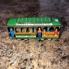 Vintage Tin Toy Train Trolley Car Powell  Mason Municipal Railway 514 Japan