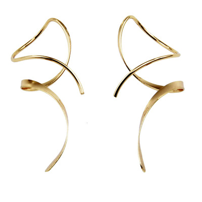 Aretes Violadores Aritos de Mujer Elegantes de borla en forma de onda p/ mujer