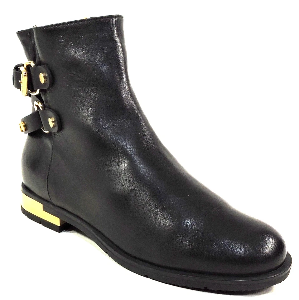 BOTÍN DE INVIERNO BALDININI 🇮🇹 MUJER NEGRO CUERO SUAVE CONFORT FORRO PIEL DE CORDERO Foto 3 de 4