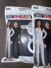 32 Degrees Heat Kids -Lot Of 2  Legging Set -Black-Size L 12/14 