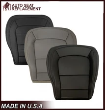 2015 - 2022 GMC Canyon - Denali Front Bottom Syn. Leather Seat Covers Black Gray