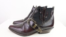 Vintage Rangers short cowboy boots with cactus detail in rum size EU36/US6