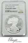 2011-W Proof American Silver Eagle 25th Anniversary NGC PF70 Ultra Cameo