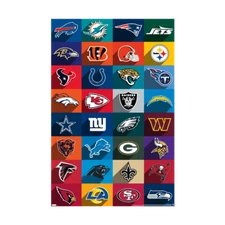 NFL TEAM LOGOS - 2024 COLLAGE POSTER - 22x34 - 25605