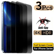 Privacy Screen Protector Tempered Glass For iPhone 17 16 15 14 13 12 11 Pro Max