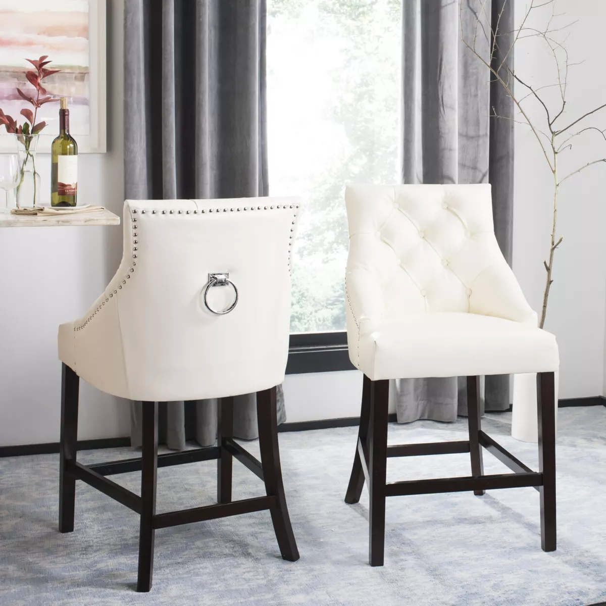 Tufted wingback counter stool new arrivals