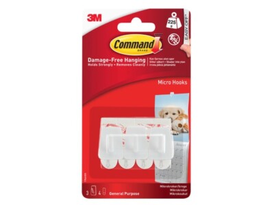 Command Micro Haken Zum Aufhängen Weiß (Set 3) COM17066