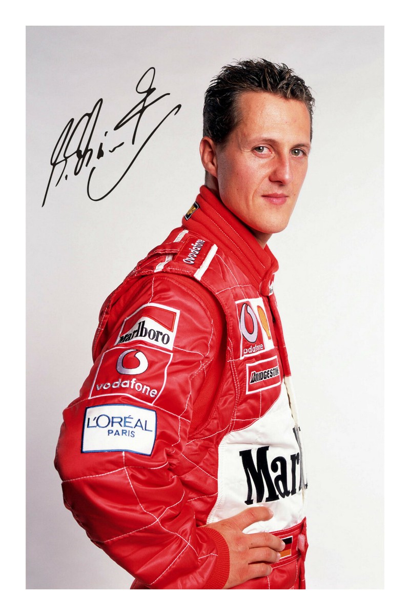 Michael Schumacher Signed A4 Photo Print Autograph Formula 1 Michael Schumacher Signed A4 Photo Print Autograph Formula 1