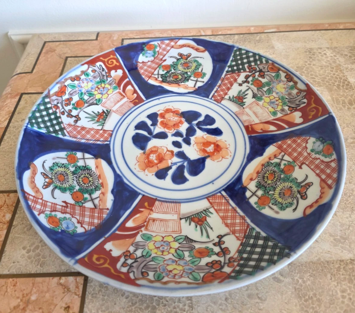 陶瓷多色日本古董盘子| eBay