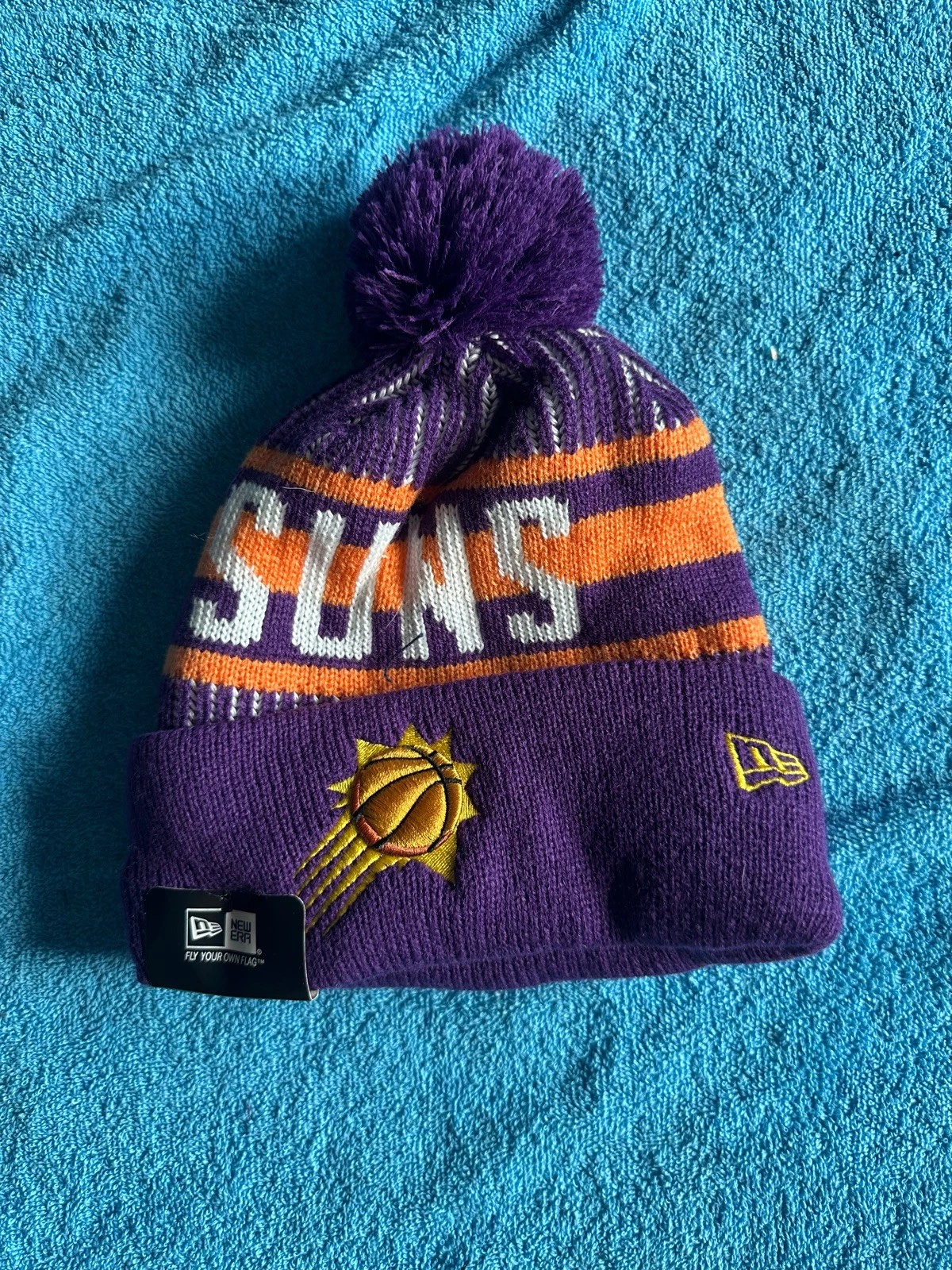 Phoenix Suns NBA Bobble Hat Beanie Purple & Orange